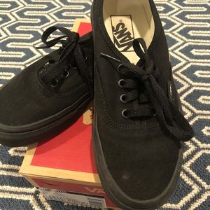 Black lace up Vans